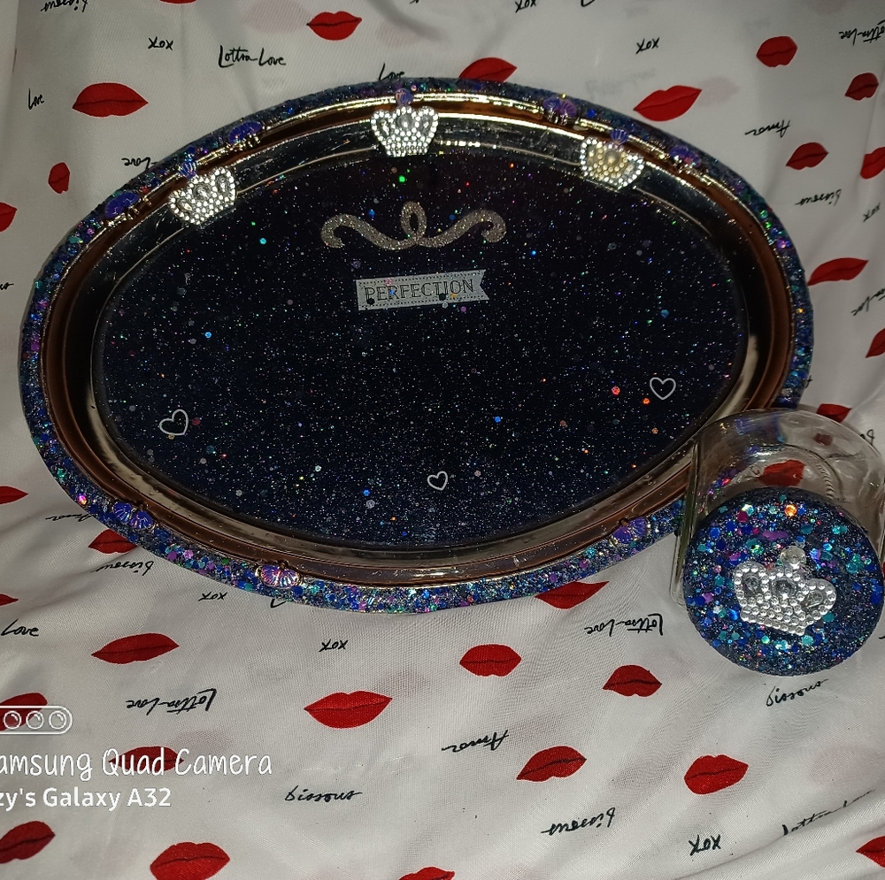 COPY - Make up/Vanity Tray & Jewelry Jar